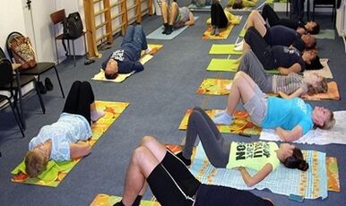 Medical physical education for knee joint arthrosis