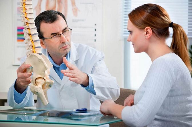 Apply to a specialist for the treatment of lumbar osteochondrosis