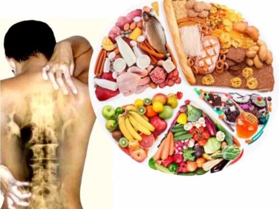 Diet during osteochondrosis
